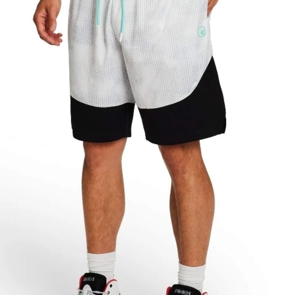 AND1 White and Black Athletic Shorts